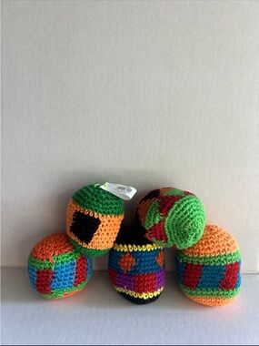 You Will Get 1 Footbag Hacky Sack vintage Fun Toy or stress ball Color Will Vary